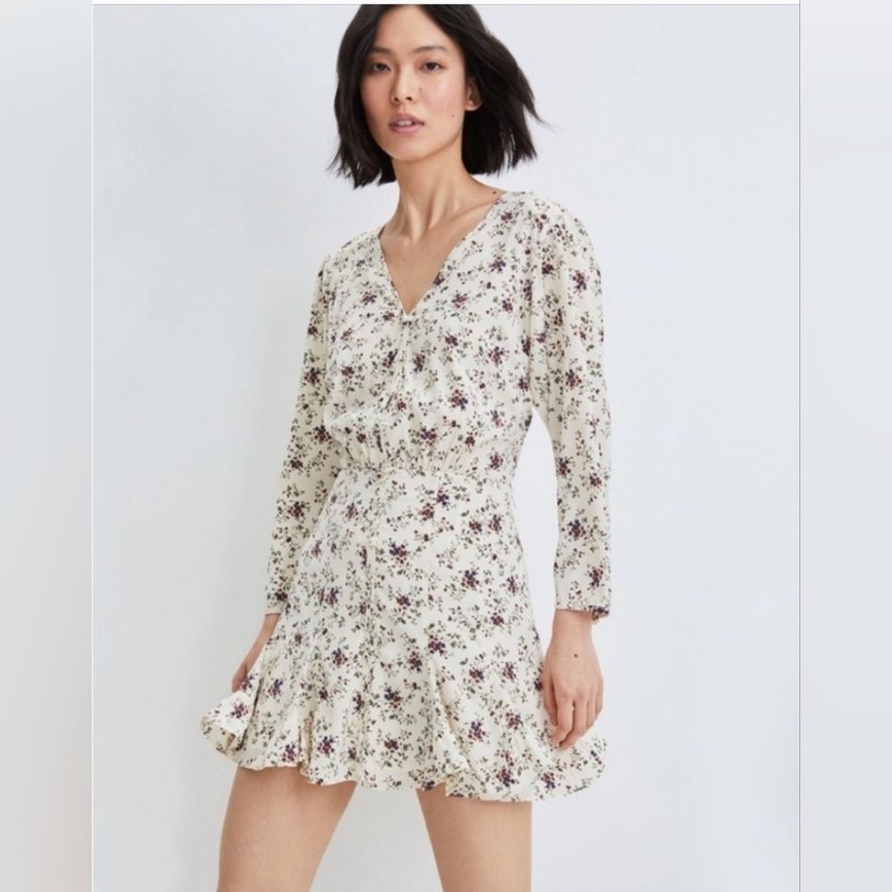 VERONICA BEARD Riggins Floral Dress In Whitestone Multi Size 12